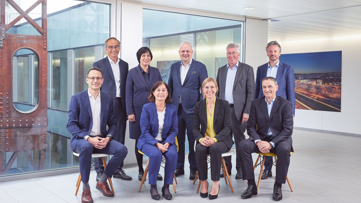 Der Verwaltungsrat von Energie 360° mit Bruno Bébié, Min Li Marti, Michael Baumer, Dr. Thomas Wetzel, Christian Sauter, Andri Clavuot, Dr. Monika Krüsi, Sandra Trittin und Eduard Bähler