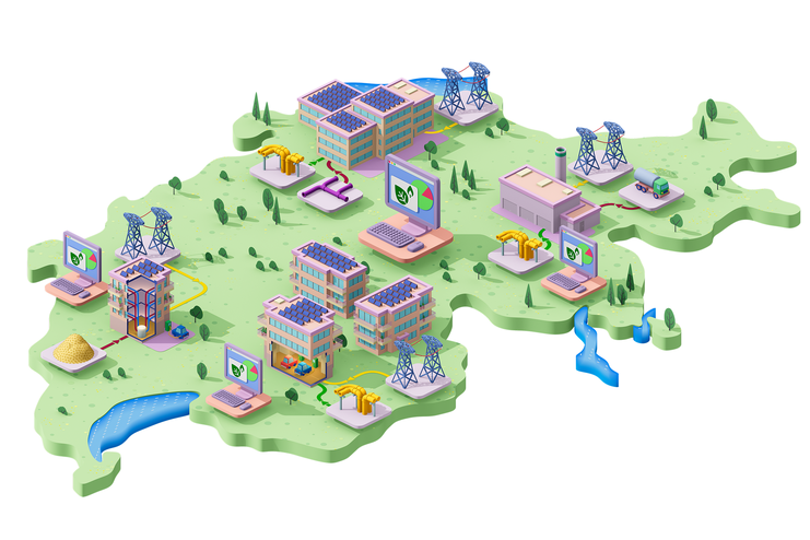 Carte de la Suisse indiquant les sites de biogaz