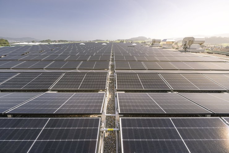 Solaranlage auf einem Dach