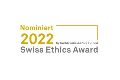 Logo: Nominiert zum Swiss Ethics Award 2022