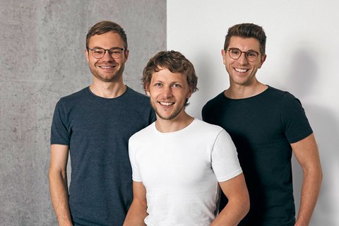 Voltstorage-Gründer Jakob Bitner, Michael Peither und Felix Kiefl