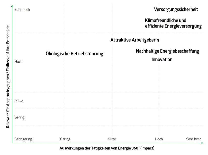 Wesentlichkeitsmatrix von Energie 360°