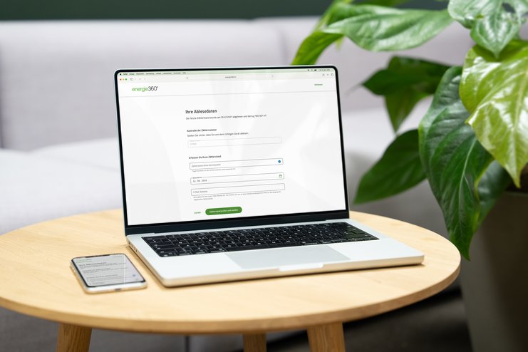 Zählerstand melden im Kundenportal von Energie 360°