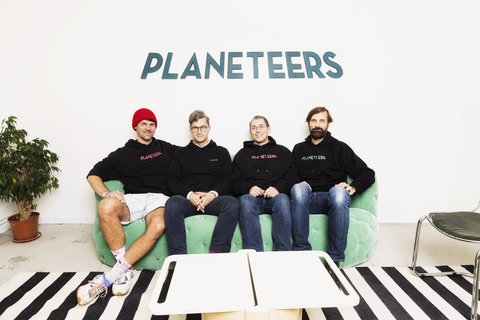 Die vier Gründer von Planeteers