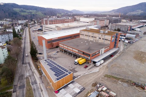 Vue aérienne du réseau de chauffage d’Embrach Nord